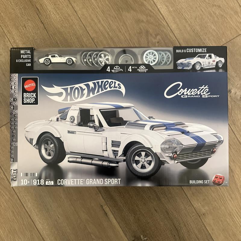 Mattel Brick Shop Hot Wheels Corvette Grand Sport Building Toy Kit