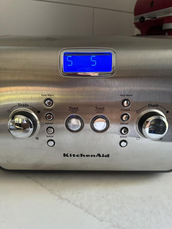 4-Slice Stainless Steel Toaster, Touch Display, Defrost, Onyx