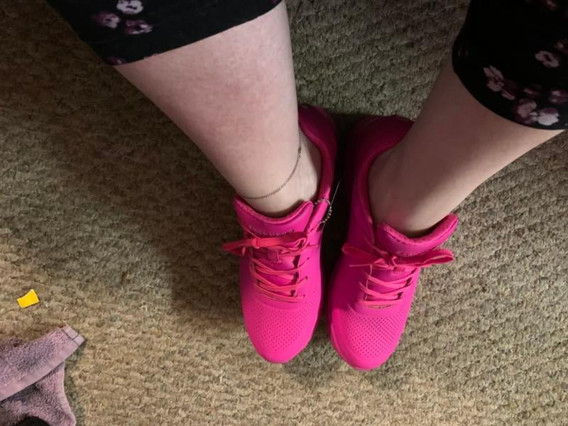 skechers uno pink