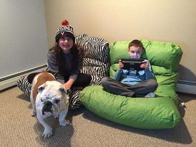 roma small bean bag lounger