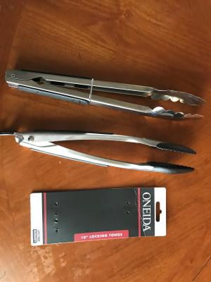 4 Pc (Set Of 2 Each) Oneida Locking Tongs 8” And 12” Brand New