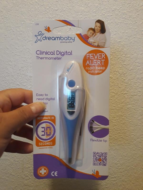  Dreambaby Clinical Digital Oral Thermometer - Accurate  Temperature Reading in 30 seconds - With Fever Alert Sound Feature -  Suitable for Infants, Toddlers & Adults - Blue - Model L318 : Oral  Thermometers : Baby