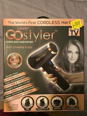 go styler cordless hair dryer walmart