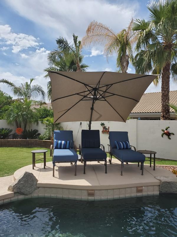 cantilever patio umbrellas sams club Customer reviews for Member's Mark 10' Square Offset Umbrella with  Sunbrella Fabric