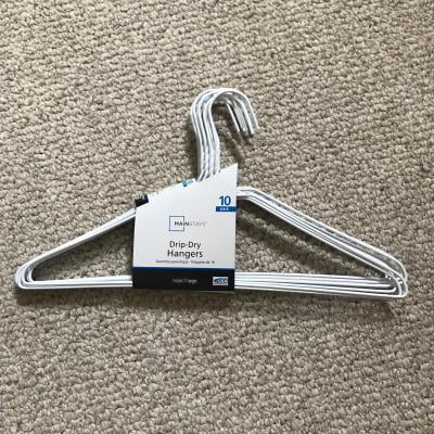 Mainstays White Wire Hangers 10 Count Walmart Com Walmart Com
