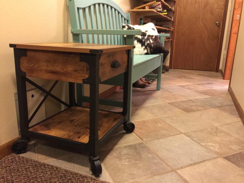 Better Homes Gardens Rustic Country End Table Weathered Pine Finish Walmart Com Walmart Com