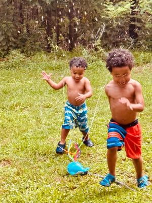 Play Day Whale Sprinkler with 6 Colorful Water Tubes, 15-30 ft