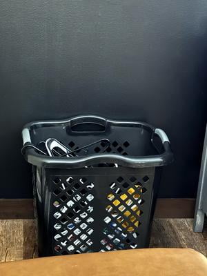 Home Logic 2 Bushel Lamper Plastic Laundry Basket with Silver