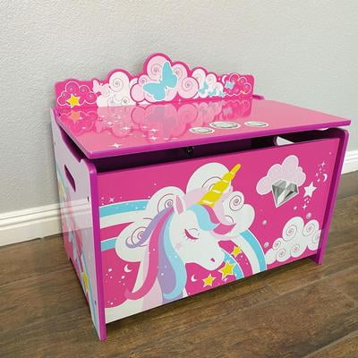 Unicorn Toy Box WERNNSAI Door Organizer Rainbow Storage For