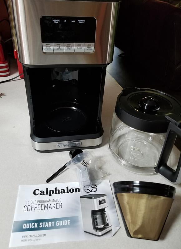 Customer reviews for Calphalon Coffee Maker, Programmable Coffee Machine  with Glass Carafe, 14 Cups, Stainless Steel | Walmart.com