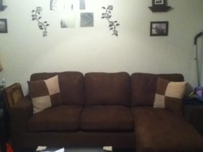 Acme Vogue Sectional Sofa Chocolate Microfiber