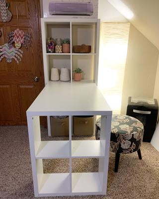 Ameriwood Home London Hobby Desk With Storage Cubes Multiple