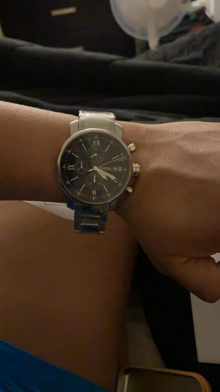 Fossil BQ1000 Rhett Chronograph Stainless Steel Men s Watch Walmart