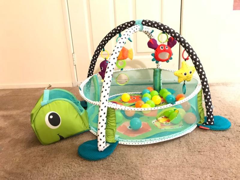 grow with me activity gym and ball pit assembly