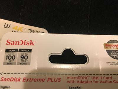 SanDisk SDSDQX032GAAW4A Extreme PLUS UHS-1 32GB microSD Card, Class 10 