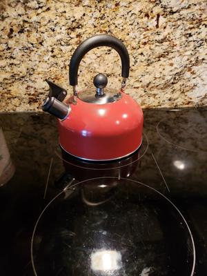 Home-X 8541905038 HOME-X Red Cow Whistling Tea Kettle, Cute