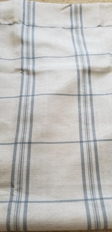 No 918 Castille Farmhouse Plaid Linen Semi Sheer Rod Pocket Curtain Panel Walmart Com Walmart Com