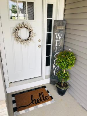 Mainstays Hello Coir Outdoor Mat 18 X 30 Walmart Com