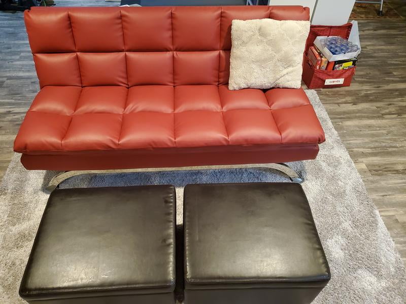 Leather Euro Lounger Sofa Baci Living Room