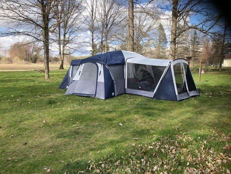 Ozark Trail Hazel Creek 20 Person Star Tent With Screen Room Walmart Com Walmart Com