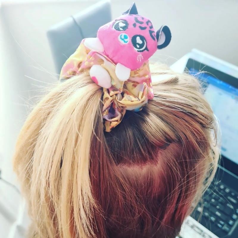 ScrunchMiez Giantz 6 Panda Shimmer Hair Scrunchie - Walmart.com