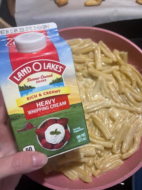 Land O'Lakes Heavy Whipping Cream, 1 Pint, Real Dairy, 50 Calories