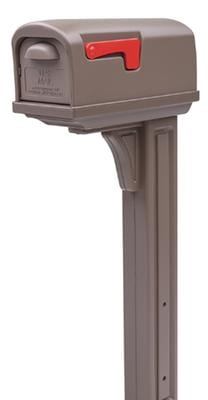 Gibraltar Mailboxes Classic All In One Medium Plastic Mailbox Post Combo Mocha Gcl10000m Walmart Com Walmart Com