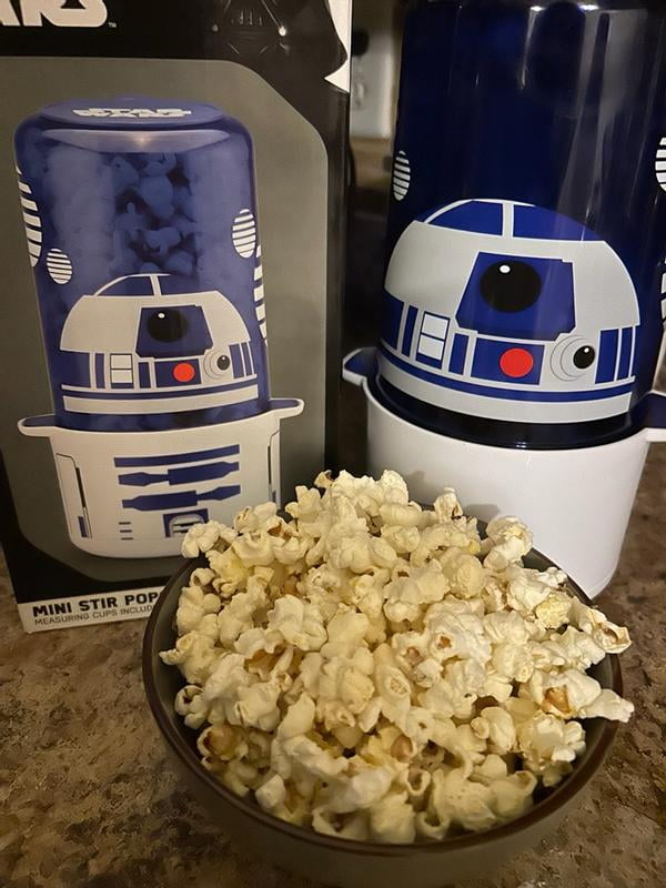 Star Wars R2-D2 Popcorn Maker, Pops 6 Cups, Stir Rod, Serving Bowl