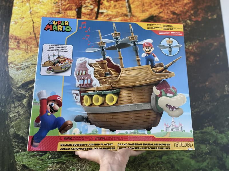Amazon.com: Super Mario Deluxe Bowser's Air Ship Playset