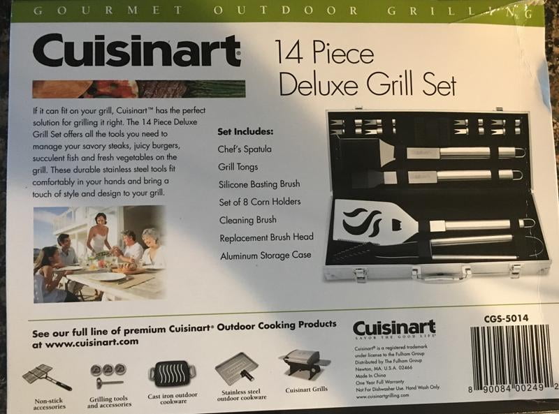 Cuisinart 14 Piece Deluxe Grilling Tool Set with Aluminum Case