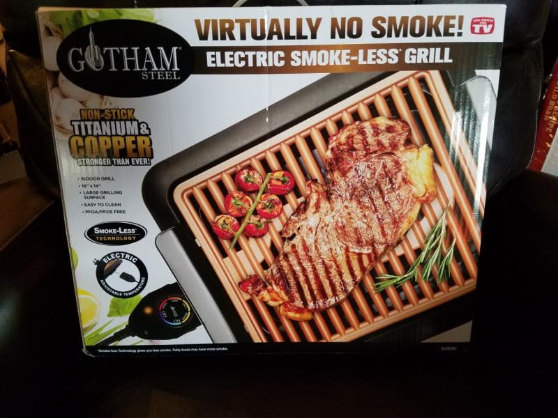 Gotham Steel Copper Non-stick Indoor Electric Smokeless Grill - Bed Bath &  Beyond - 17653184