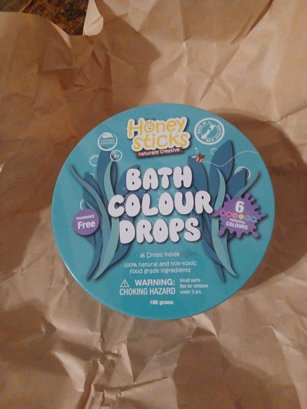 Honeysticks Bath Color Tablets - 36 Fizzy Drops For Kids Bathtime Fun, Non-Toxic & Fragrance-Free, Made With Natural Food-Grade Colors - View #3