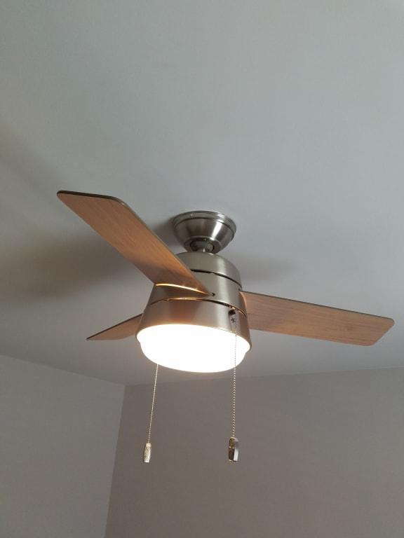 Dark Fan Light Pull Pendant With Chain, Moonglow Ceiling Fan