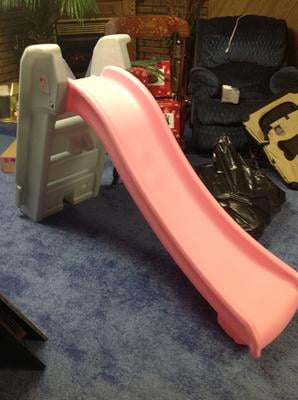 step2 naturally playful big folding pink outdoor slide for toddlers