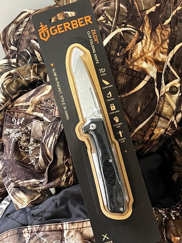 Gerber Gear Zilch Folding Knife, Plain Edge, Lightweight, Compact