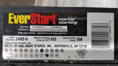 EverStart POWER ES 24DC-700N – 12 Volts, Batterie Marine/VR, groupe 24, 675  ADM EverStart – Batterie marine 