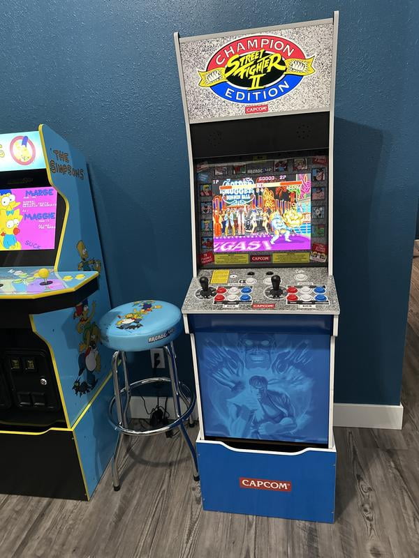 Arcade1Up Street Fighter II Champion Edition Big Blue Video Stand