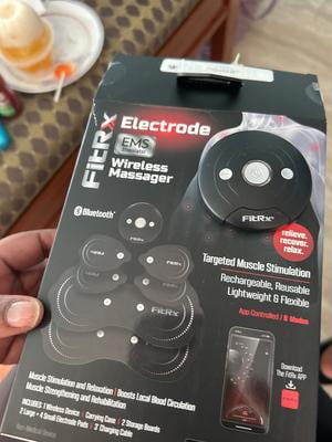 FitRx Electrode Wireless Massager - Rechargeable TENS Unit Muscle