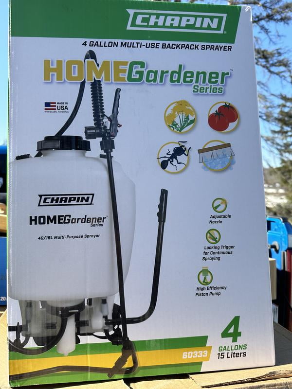 Chapin HomeGardener 60333, 4 gal backpack sprayer, lawn, home