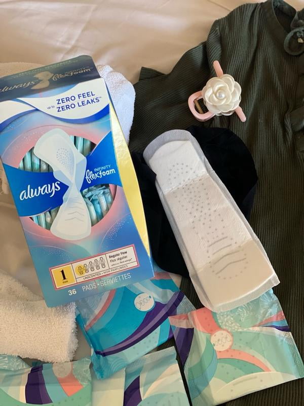 Always Infinity With Flex Foam Heavy Flow Pads Sanitary Napkins