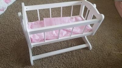 badger basket doll cradle