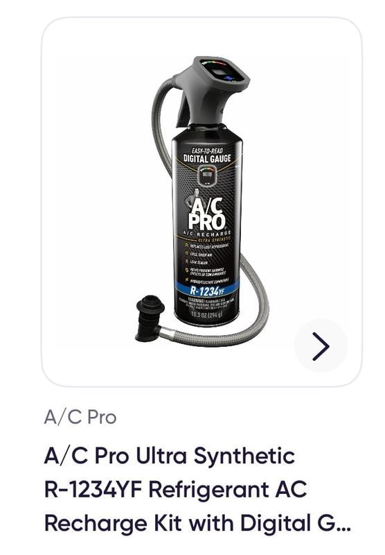 A/C Pro R-1234YF AC Refrigerant Kit with Digital Gauge - 10.3 OZ