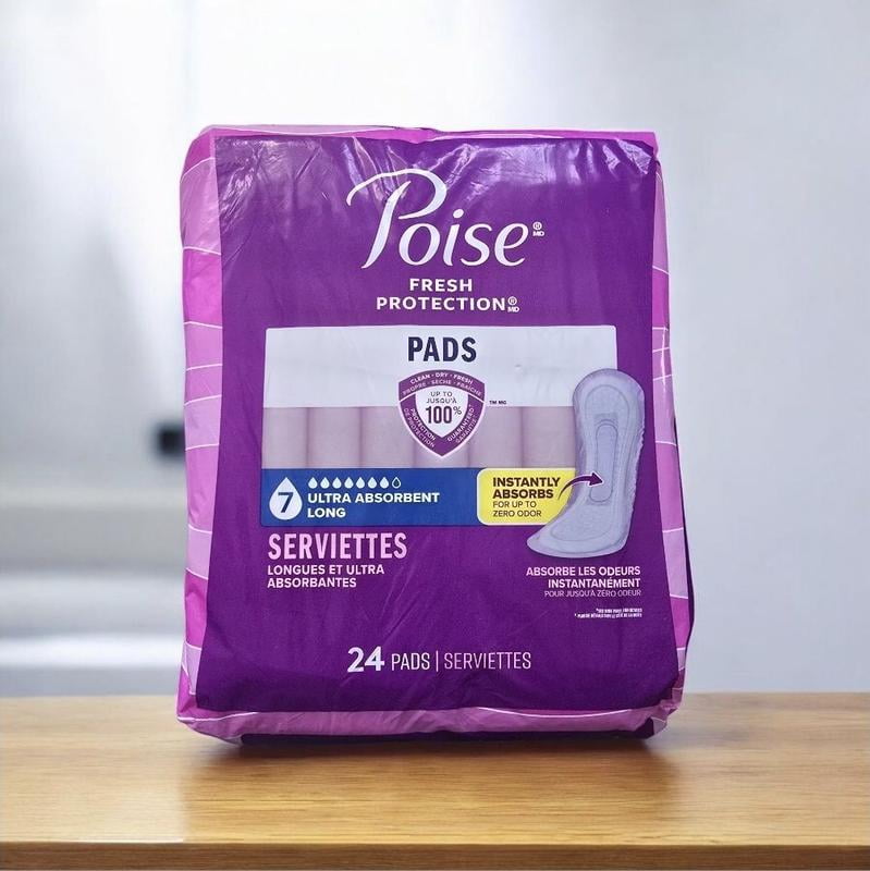 Poise Incontinence & Postpartum Pads for Bladder Leaks, 7 Drop