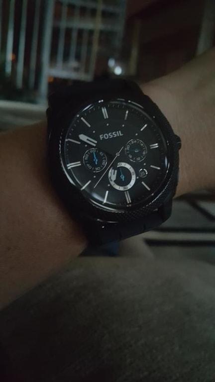 machine chronograph black silicone watch