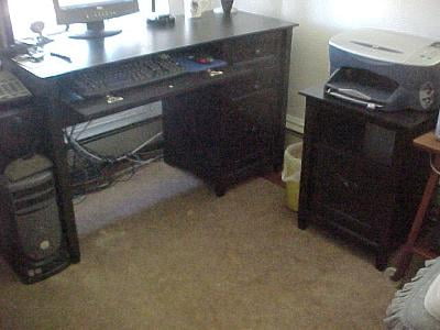 Sauder New Cottage Desk Antiqued Black Paint Finish Walmart Com