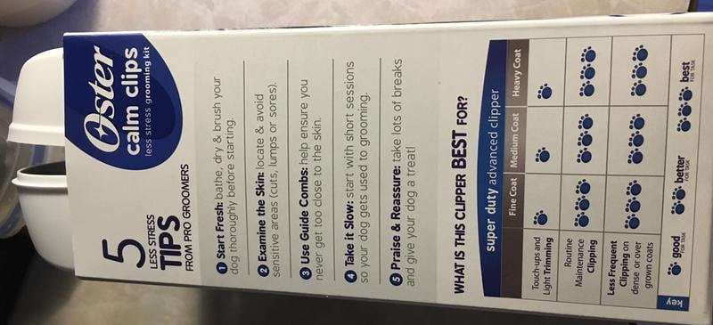 oster calm clips grooming kit