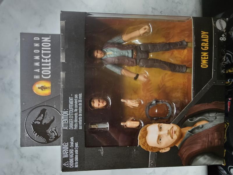Mattel Jurassic World Collection Hammond - Figurine Articulée Owen Grady 9,5 Cm Avec Accessoires Authentiques