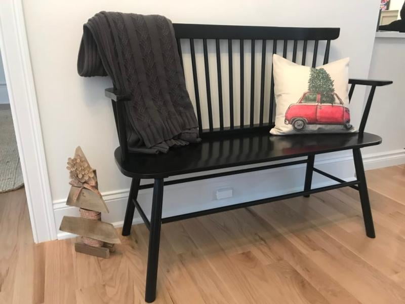 Jerimiah Entryway Spindleback Bench Black Walmart Com Walmart Com