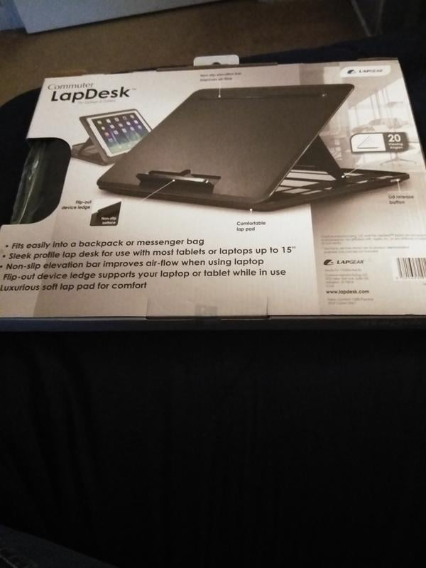 Lapgear Commuter Lap Desk With 20 Adjustable Angles Black