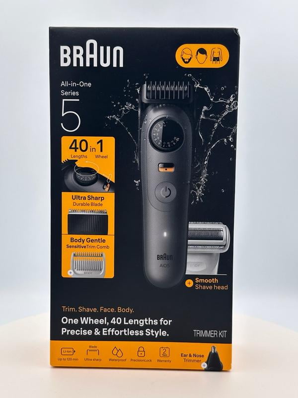 Braun All-in-One Series 5 Trimmer Kit, AIO 5510, 40 Lengths